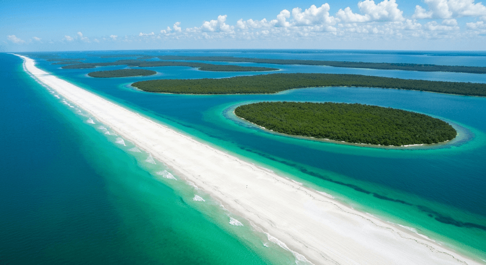 Aerial view of Southwest Florida Gulf coastline