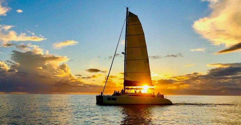 Sunset sailing cruise on Gulf waters near Bonita Springs Florida