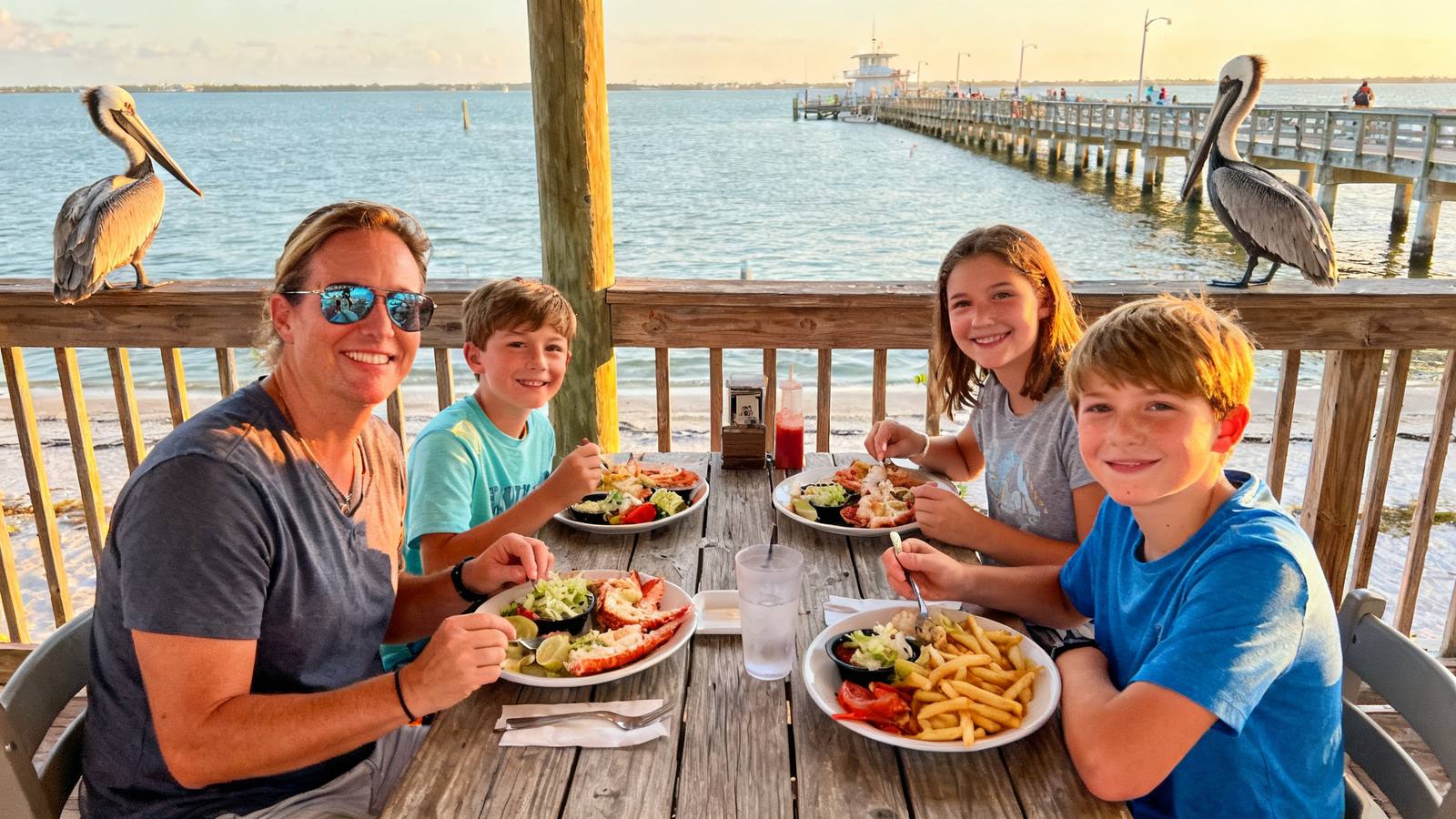 Family-friendly beachfront restaurant in Englewood Florida