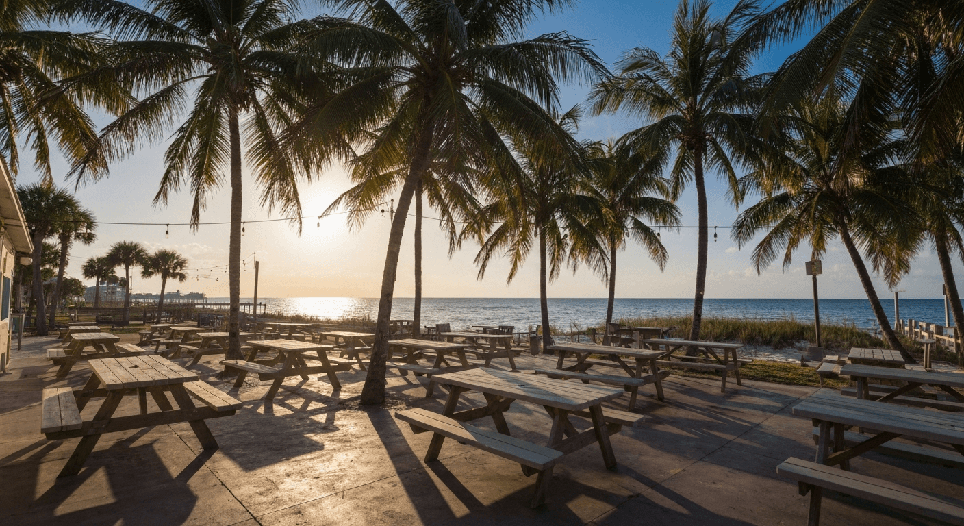 Family-friendly beachfront restaurant in Englewood Florida