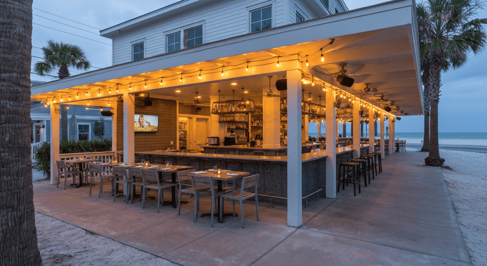 Lock N Key beachside cocktail bar and restaurant near Englewood Beach