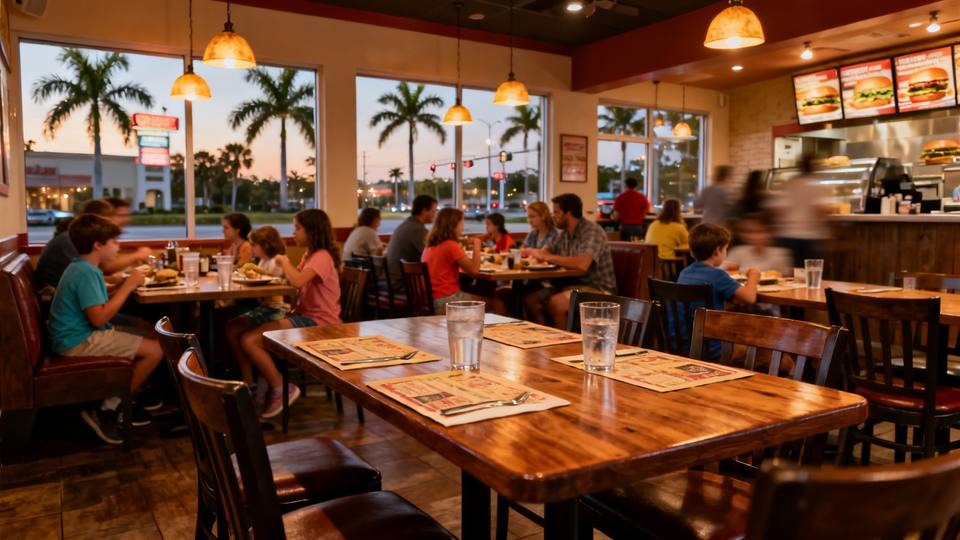 Casual family burger restaurant in Fort Myers