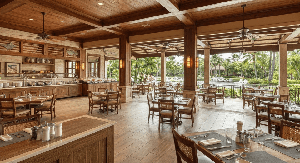 Tanglewood Southern Kitchen dining room at Hyatt Regency Coconut Point with bayou-inspired decor