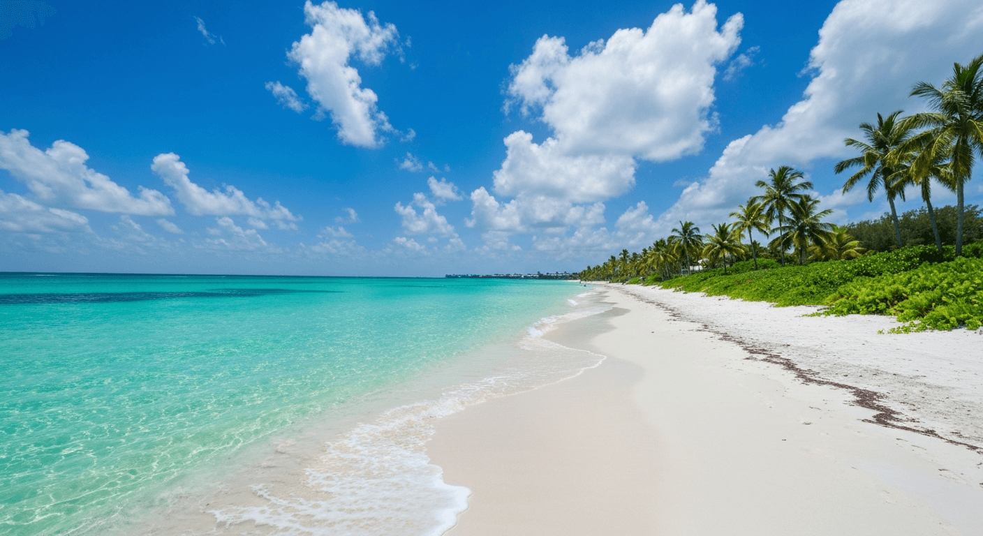 White sand beach and turquoise Gulf water along the Marco Island Florida coastline