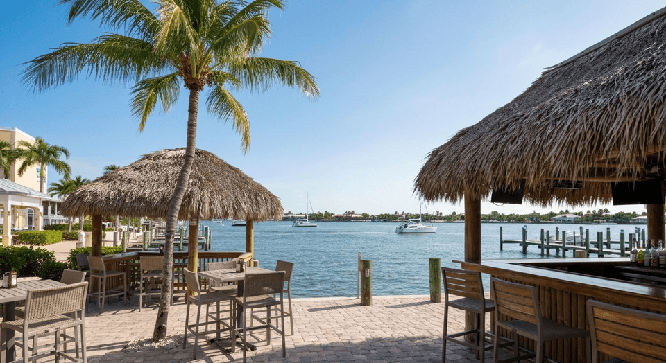 Snook Inn waterfront tiki dining on Marco Island