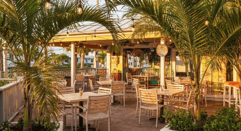 Casual island-style family restaurant on Fifth Avenue South Naples Florida