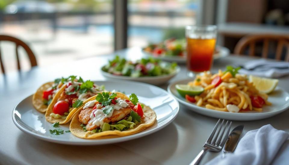 Casual lunch spread at a Naples restaurant near the park