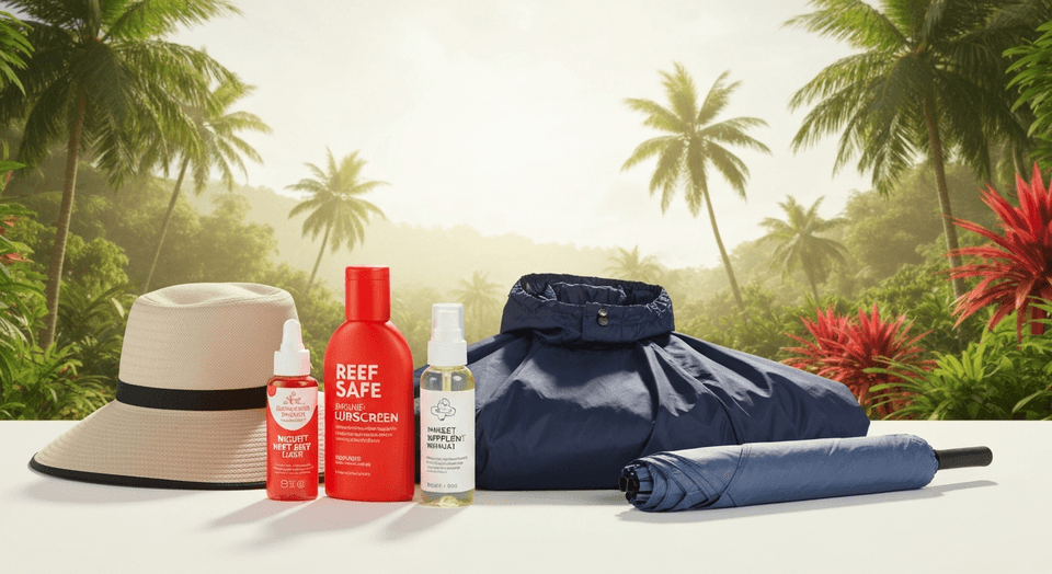 Florida rain gear and sun protection items