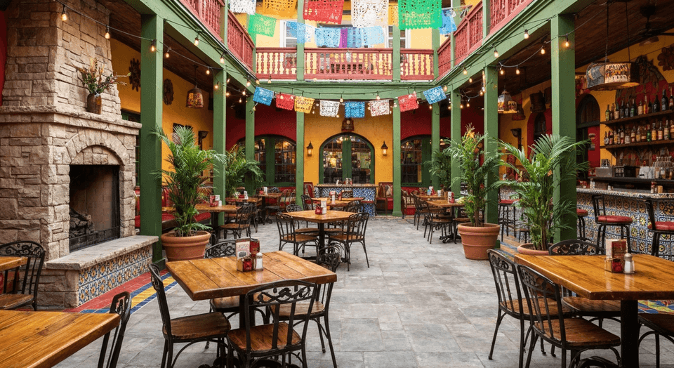 Dean's South of the Border colorful Mexican restaurant with festive decor in Punta Gorda