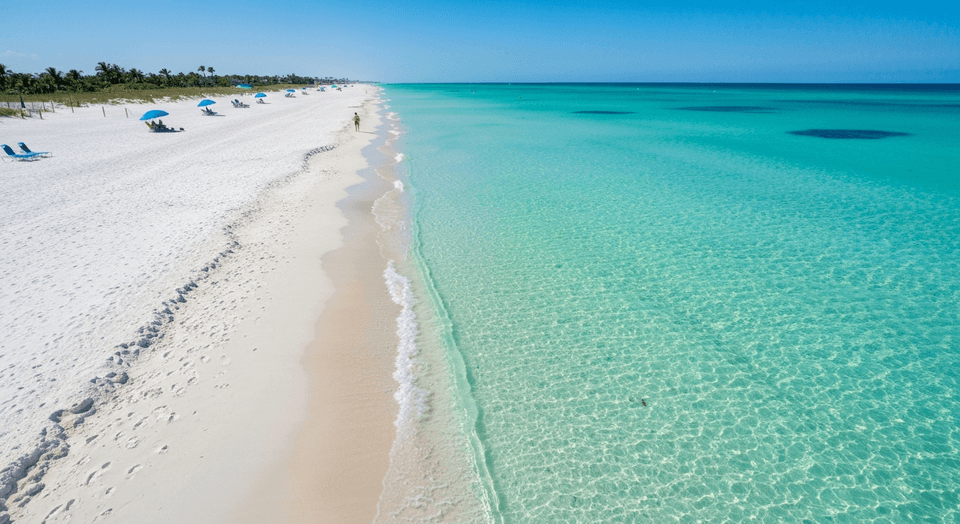 Siesta Key Beach Sarasota with white quartz sand