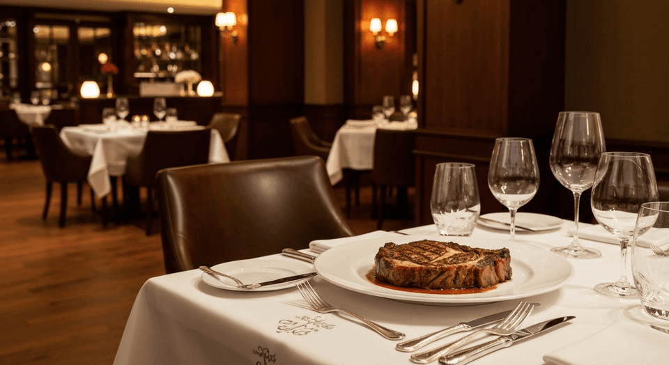 Courtside Steakhouse dry-aged prime steaks and seafood at Sanibel Harbour Marriott
