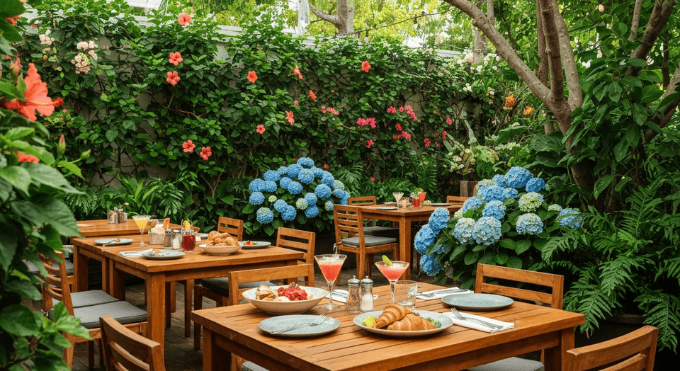 Scenic waterfront brunch setting near Siesta Key in Sarasota Florida