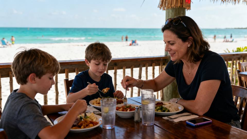 Tiki bar family restaurant on Siesta Key