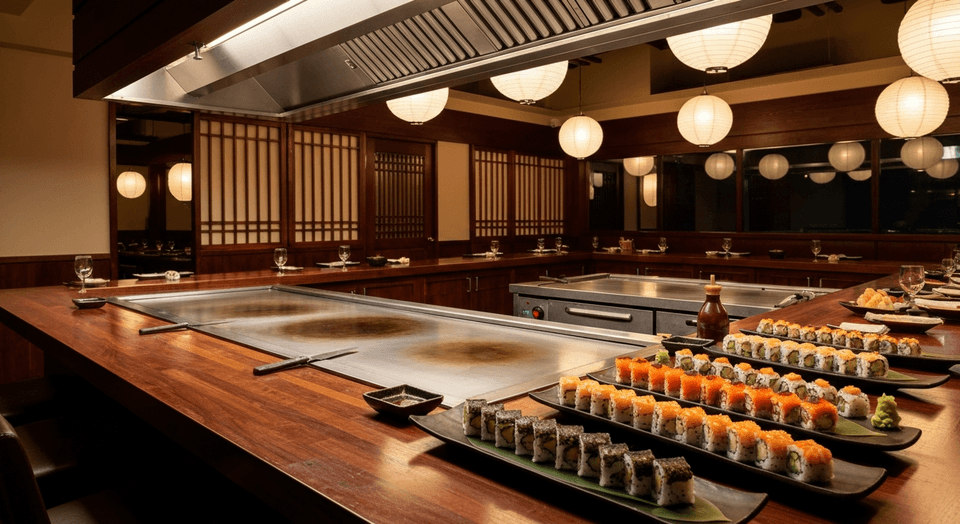 Shima Japanese Steakhouse hibachi grill and sushi at Sundial Beach Resort