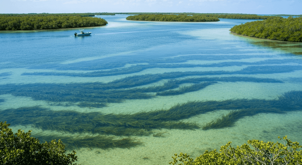 Inshore flats fishing near mangroves in Southwest Florida