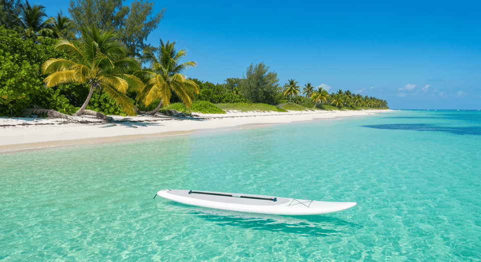 Stand-up paddleboarding on calm turquoise waters near Sanibel Island