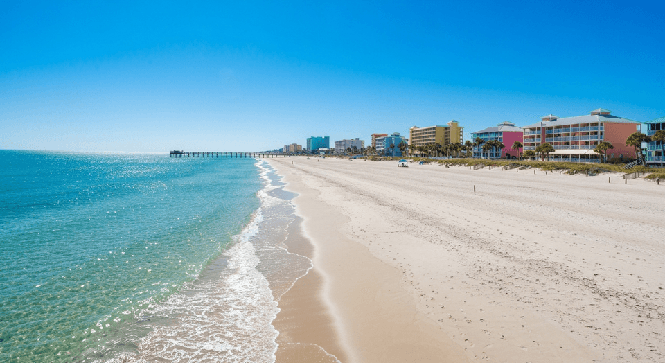 Fort Myers Beach Florida wide sandy shoreline