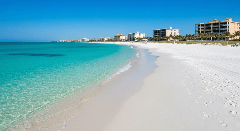 South Marco Island Beach with turquoise water