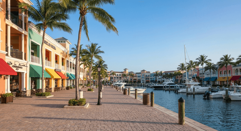 Marco Island Esplanade shops and waterfront