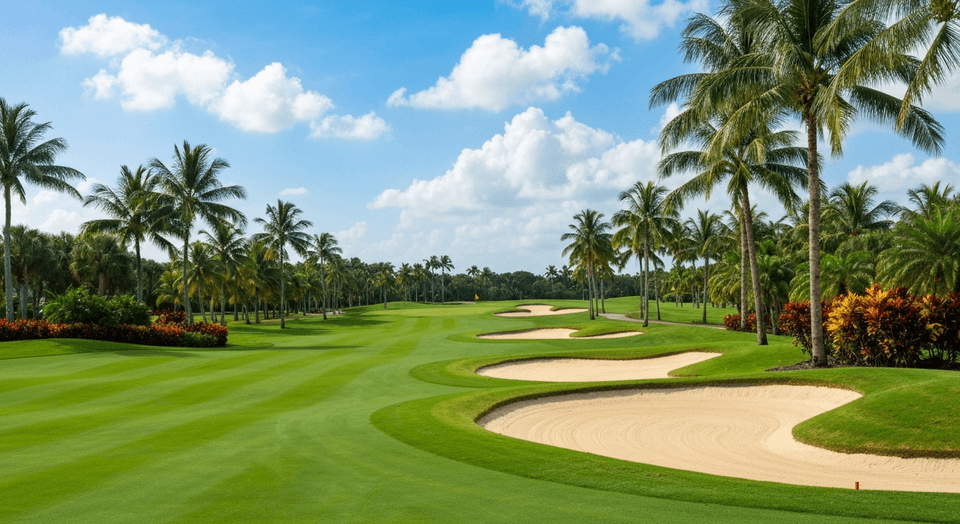 Tiburón Golf Club in Naples Florida with resort course fairways and palm trees