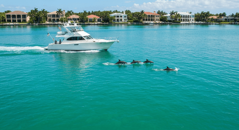 Dolphin tour boat in Naples Bay Florida