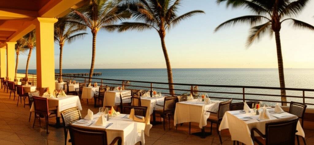 Southwest Florida restaurant dining table