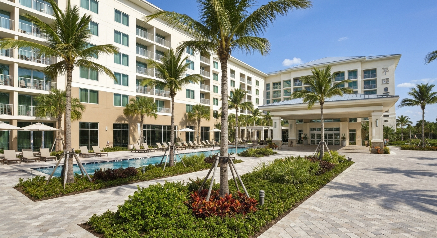 Luxury resort hotel in Estero Florida near Coconut Point with tropical pool