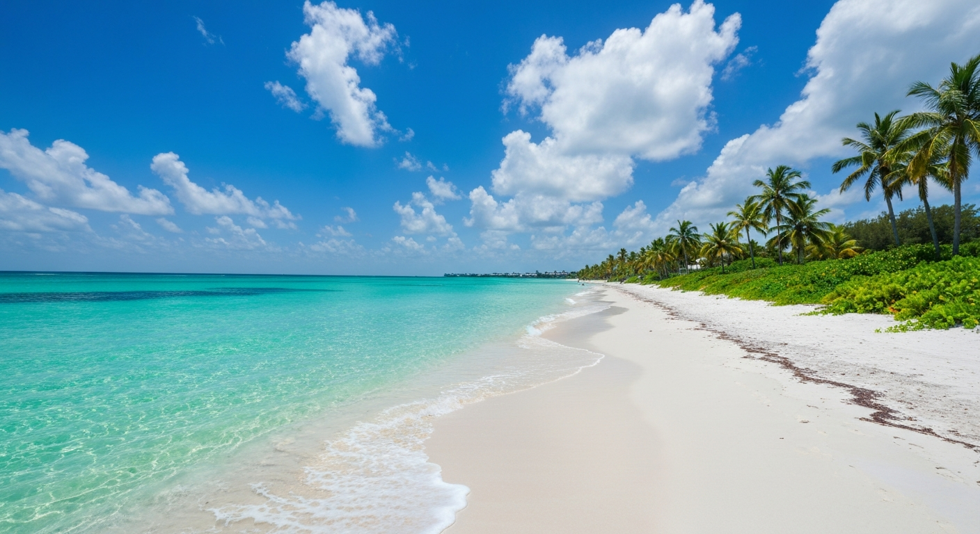 White sand beach and turquoise Gulf water along the Marco Island Florida coastline