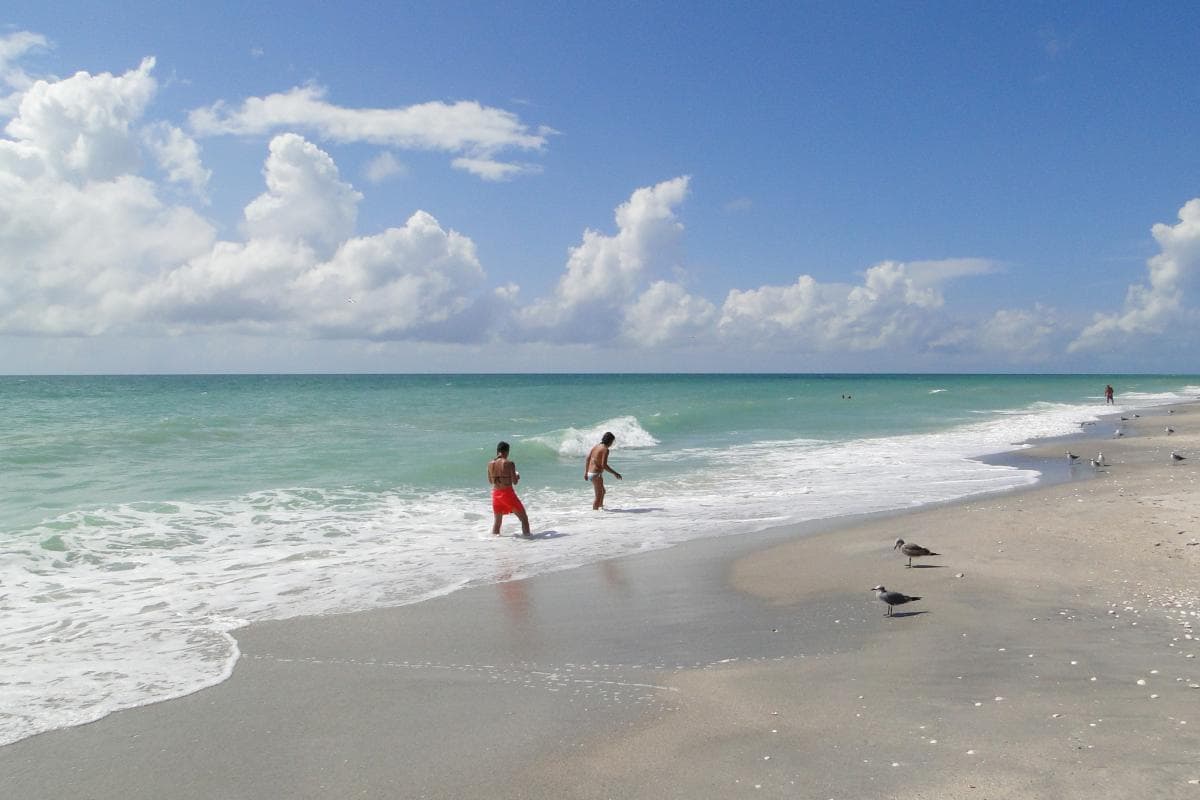 Englewood Beach at sunset