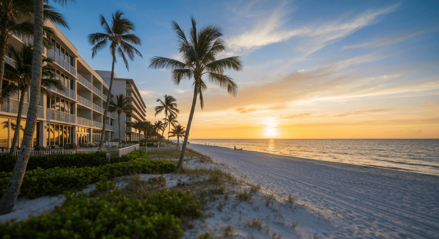 DiamondHead Beach Resort beachfront dining on Fort Myers Beach Florida