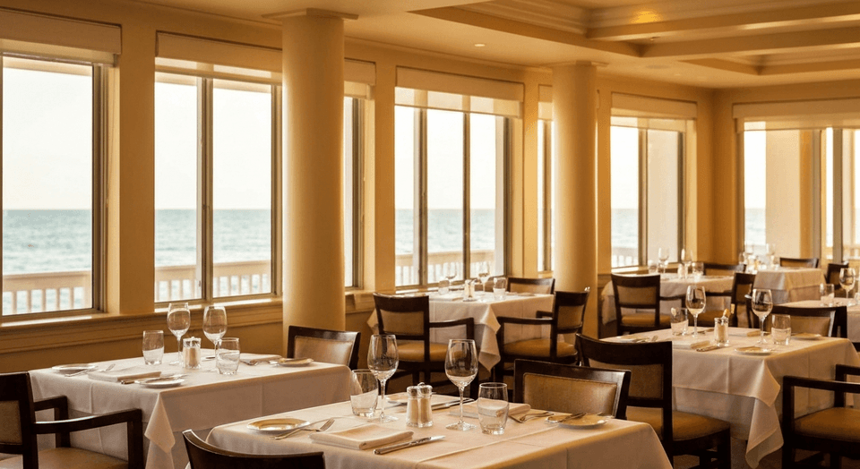 Cōste Island Cuisine restaurant with fresh seafood and Gulf of Mexico views at DiamondHead
