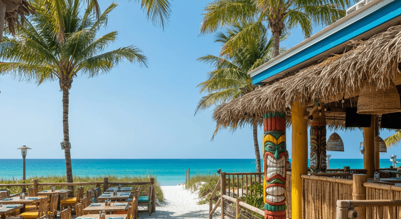 Family-friendly beachfront restaurant on Marco Island Florida