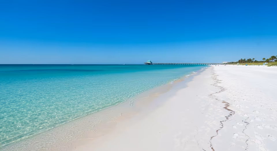 Naples Florida Gulf coast beach scene