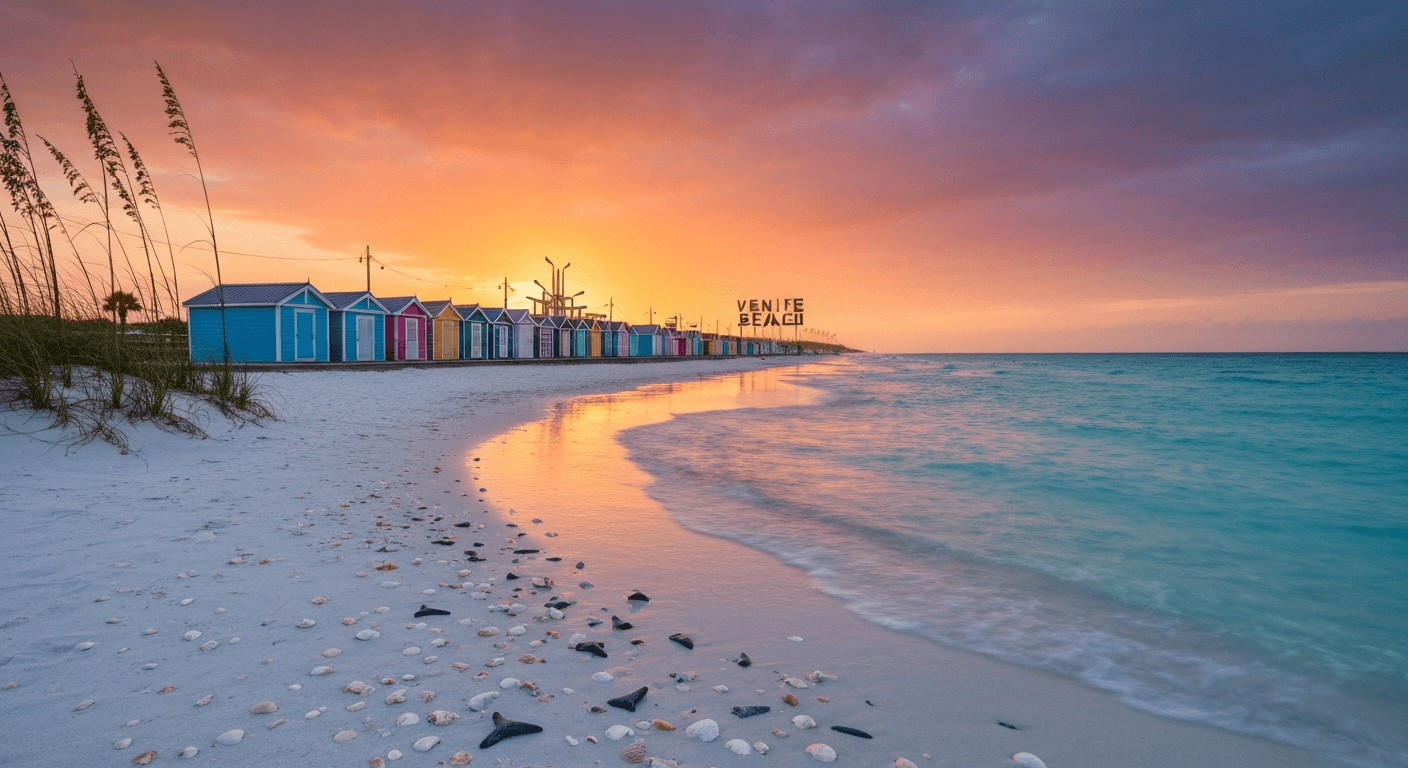 Venice Beach Florida shoreline with turquoise Gulf waters
