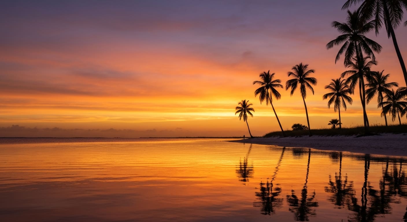 Gulf of Mexico sunset from Southwest Florida beach