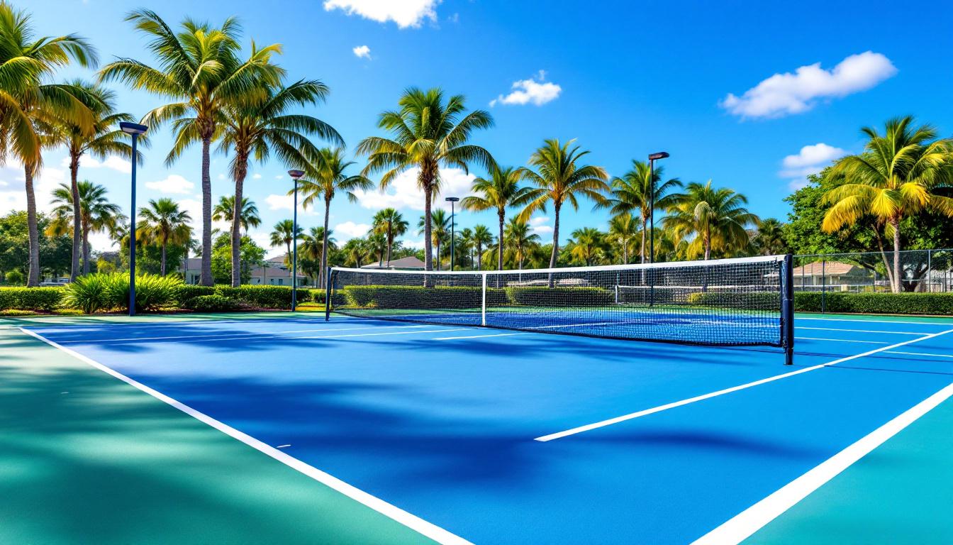 Bonita Springs pickleball courts at a community park