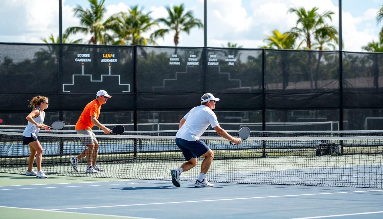 Tournament play at a Cape Coral pickleball event
