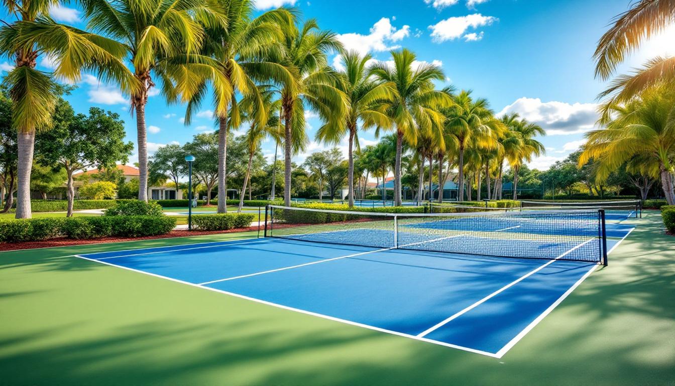 Rotary Park Cape Coral pickleball courts with players