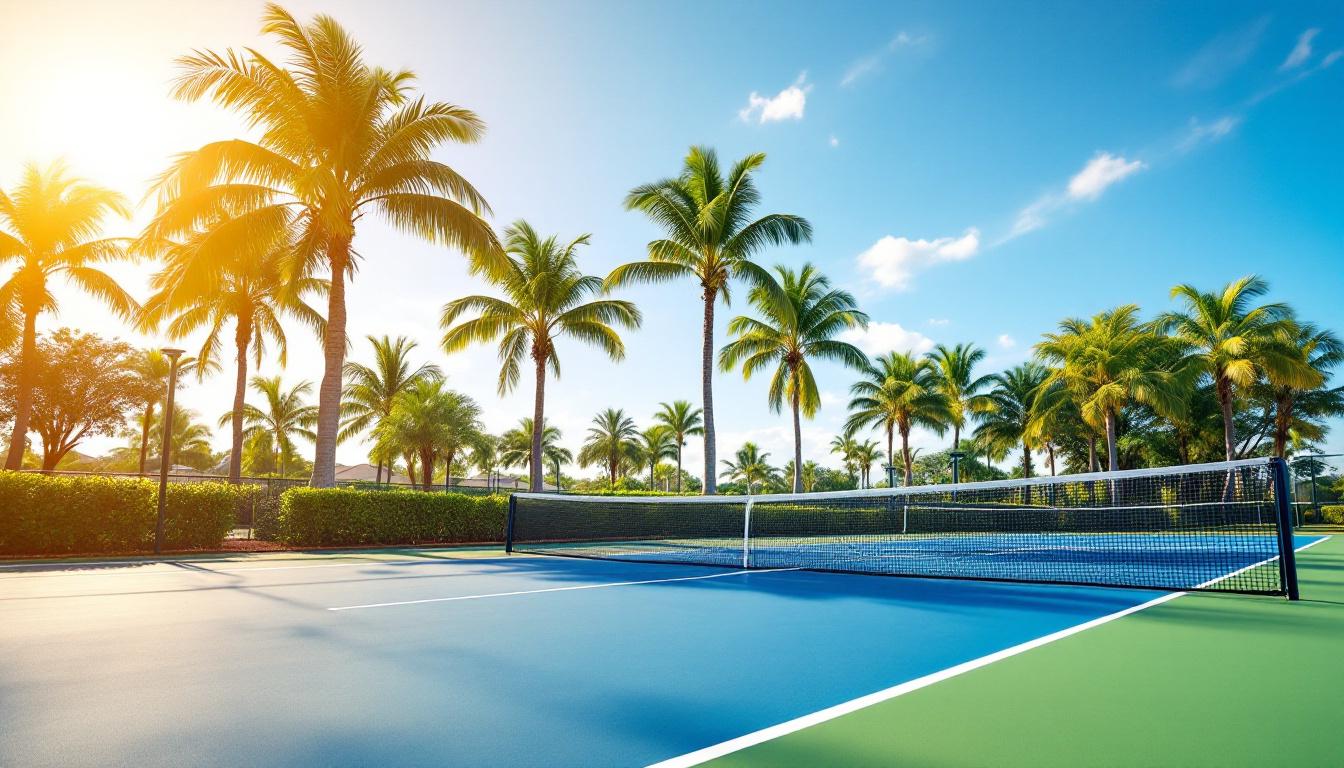 Private community pickleball court at a gated Cape Coral community