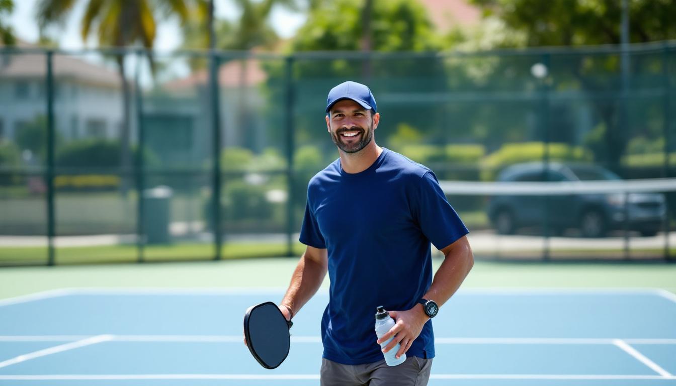 Player arriving at a community pickleball court for the first time