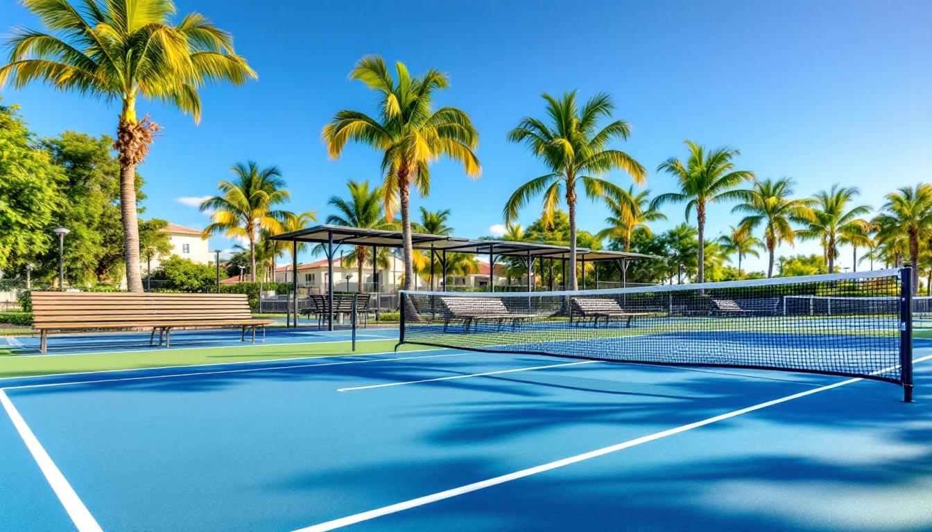 Estero Community Park pickleball courts with players