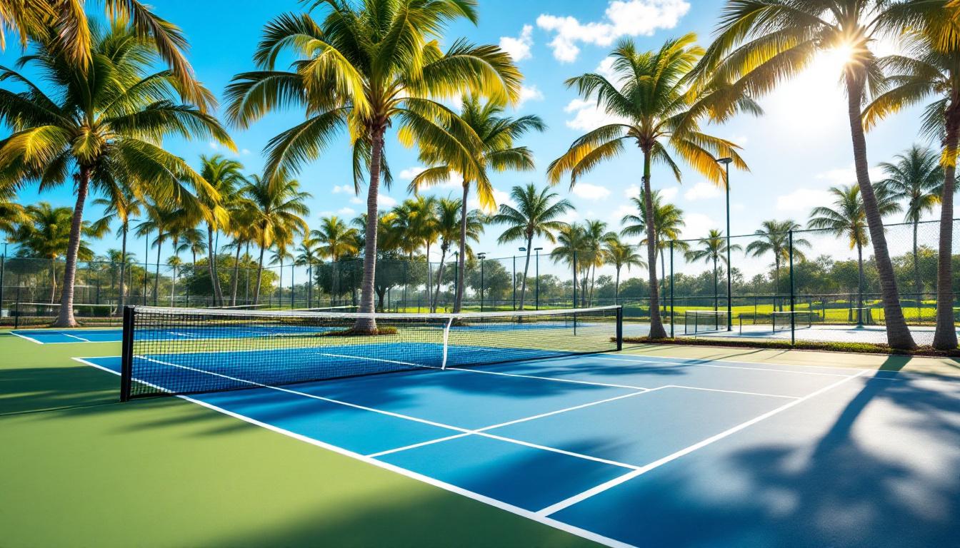 Pelican Sound community with pickleball courts and a golf course