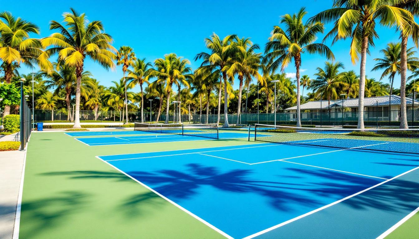 Pickleball courts at a Fort Myers public park