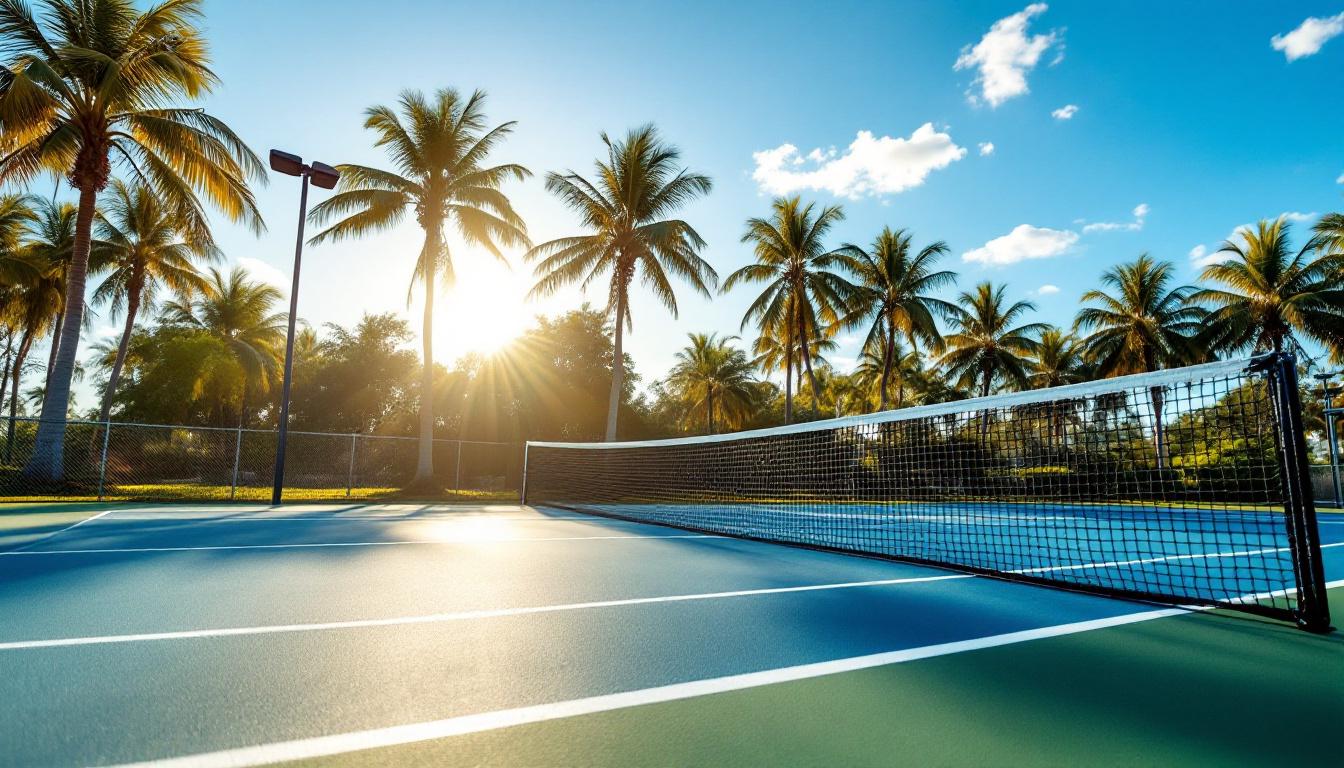 Morning pickleball game at a Fort Myers park