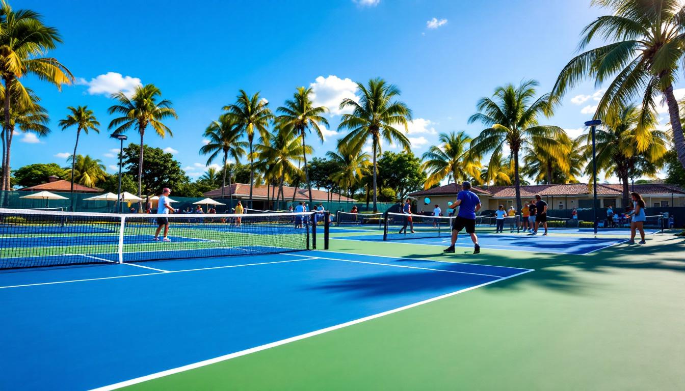 Group of Fort Myers Pickleball Club members at a community event