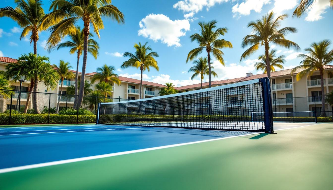 Hilton Marco Island resort property with recreation courts