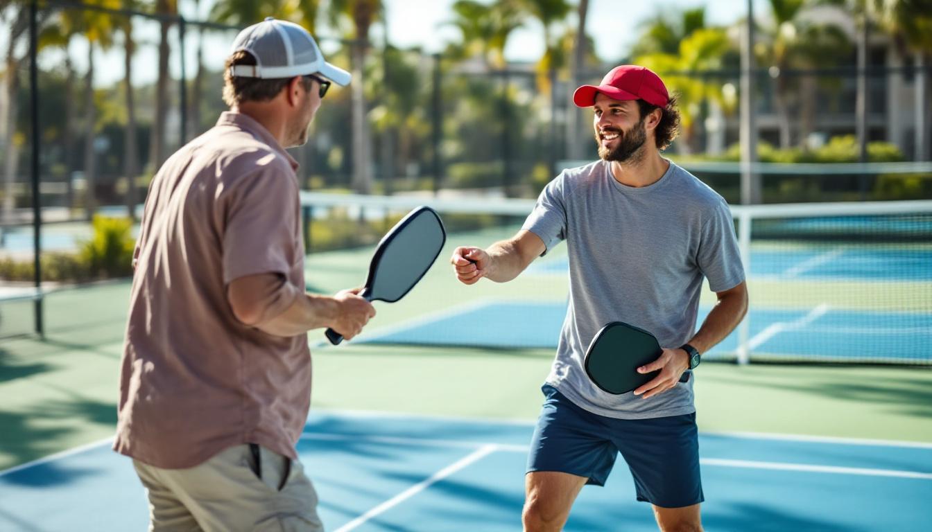 Pickleball lesson in progress at a Marco Island resort