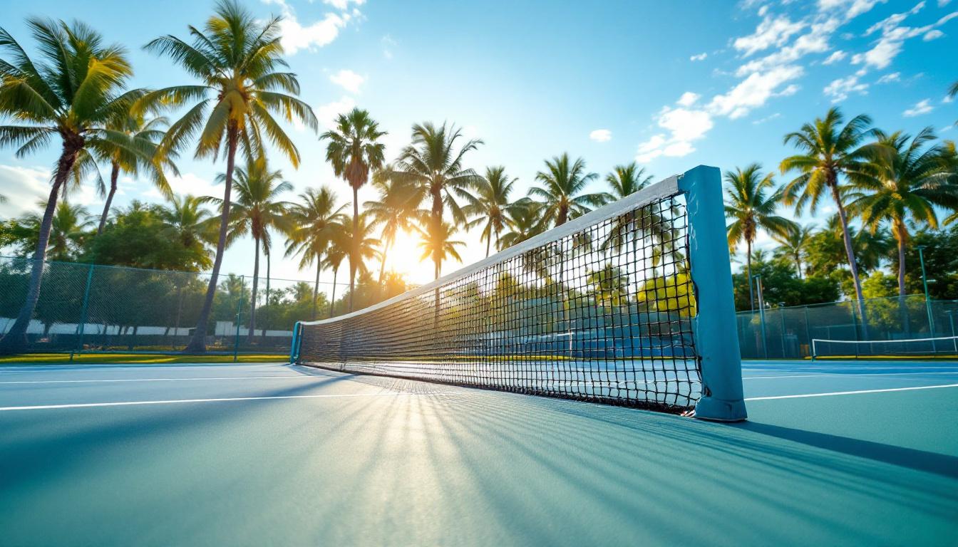 Morning pickleball game at a Sarasota park
