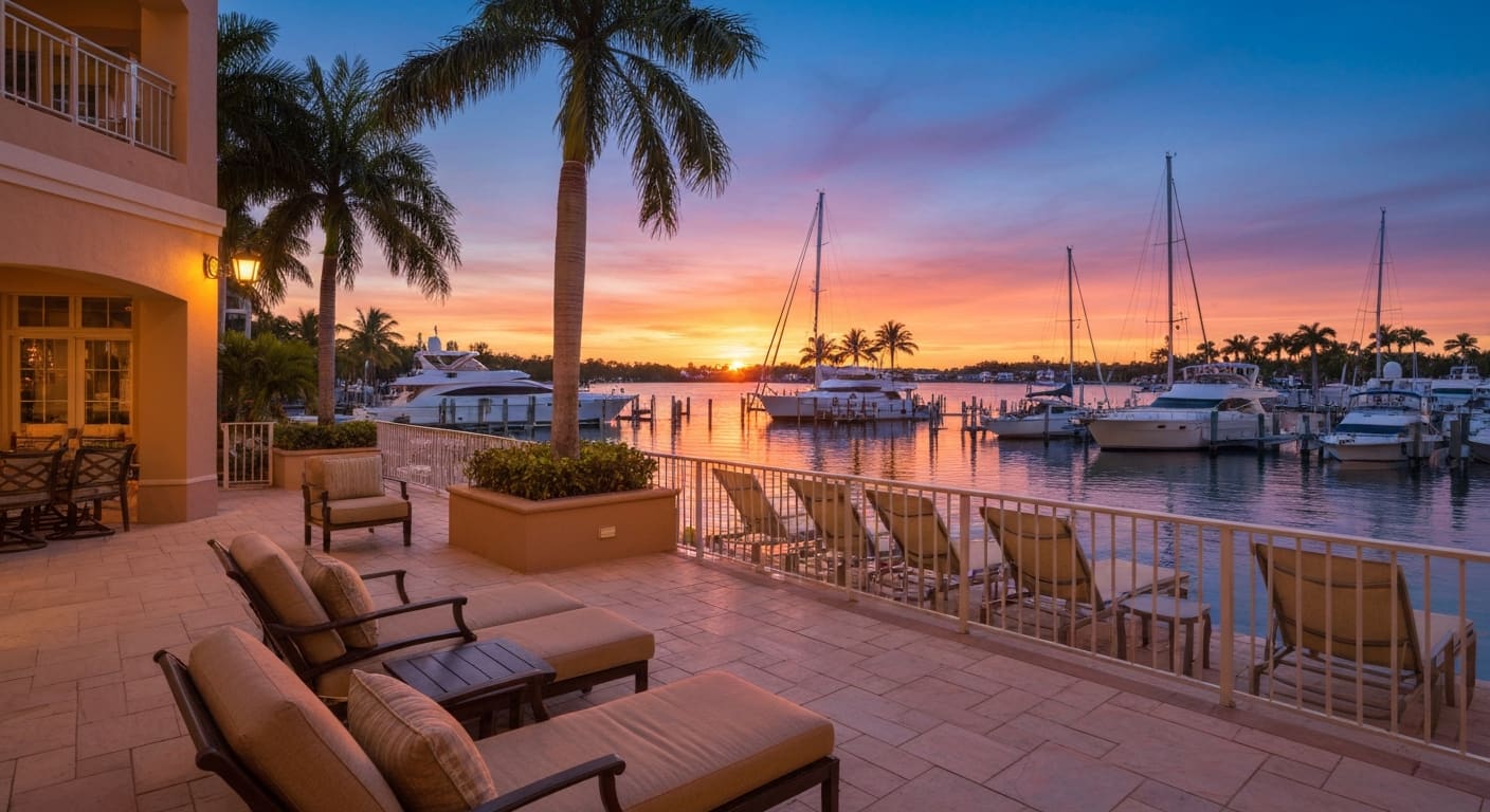 Rumrunners upscale waterfront restaurant at Cape Harbour marina