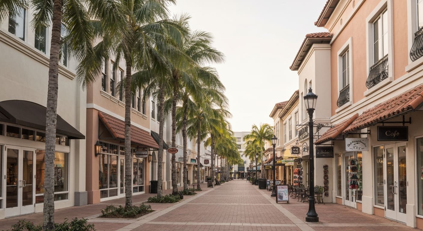 Southwest Florida downtown shopping district